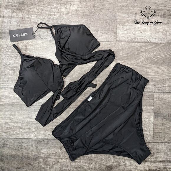 Zetian Wrap Around Cross Over Bikini Swimsuit Size XXL - Picture 1 of 3